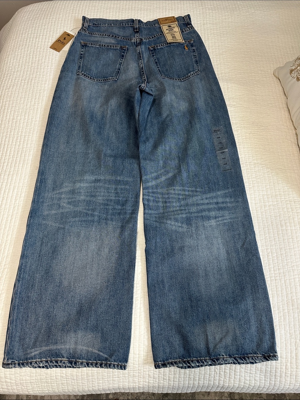 Polo by Ralph Lauren Medium Blue Wide-Leg Jeans - Picture 7 of 11